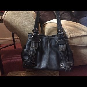 Black leather Italian purse great shape